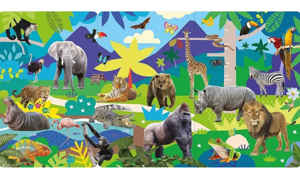 100_Button_Look_&_Find_Animal_Words_&_Sounds_[Hardcover]