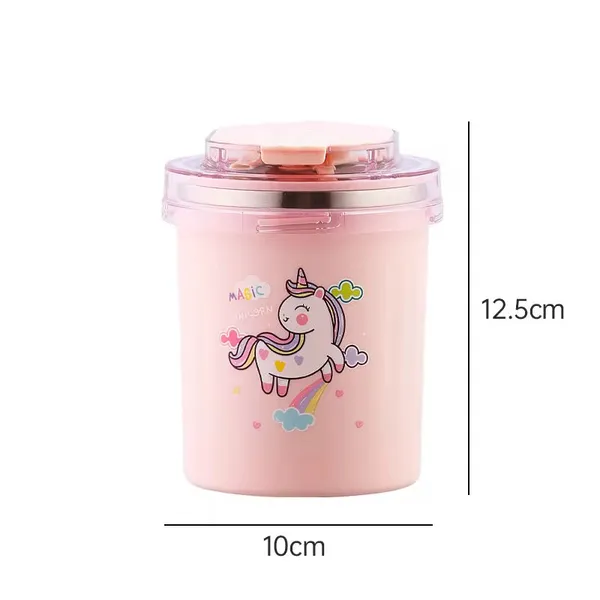 304_Stainless_Steel_Double_Wall_Thermal_Insulated_Vacuum_Mug_With_Lid,_Spoon_&_Straw_Hot_&_Cold_Milk_Coffee_Tea_Soup_Drinking_Travelling_Cup_Girls_Boys_-_530Ml
