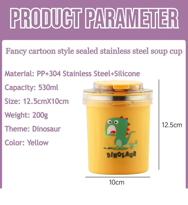 304_Stainless_Steel_Double_Wall_Thermal_Insulated_Vacuum_Mug_With_Lid,_Spoon_&_Straw_Hot_&_Cold_Milk_Coffee_Tea_Soup_Drinking_Travelling_Cup_Girls_Boys_-_530Ml
