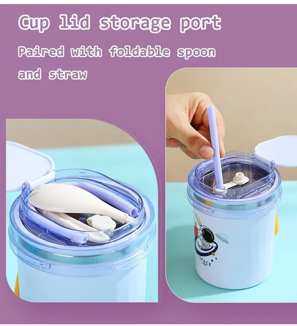 304_Stainless_Steel_Double_Wall_Thermal_Insulated_Vacuum_Mug_With_Lid,_Spoon_&_Straw_Hot_&_Cold_Milk_Coffee_Tea_Soup_Drinking_Travelling_Cup_Girls_Boys_-_530Ml