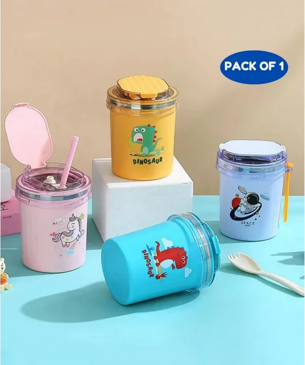 304_Stainless_Steel_Double_Wall_Thermal_Insulated_Vacuum_Mug_With_Lid,_Spoon_&_Straw_Hot_&_Cold_Milk_Coffee_Tea_Soup_Drinking_Travelling_Cup_Girls_Boys_-_530Ml