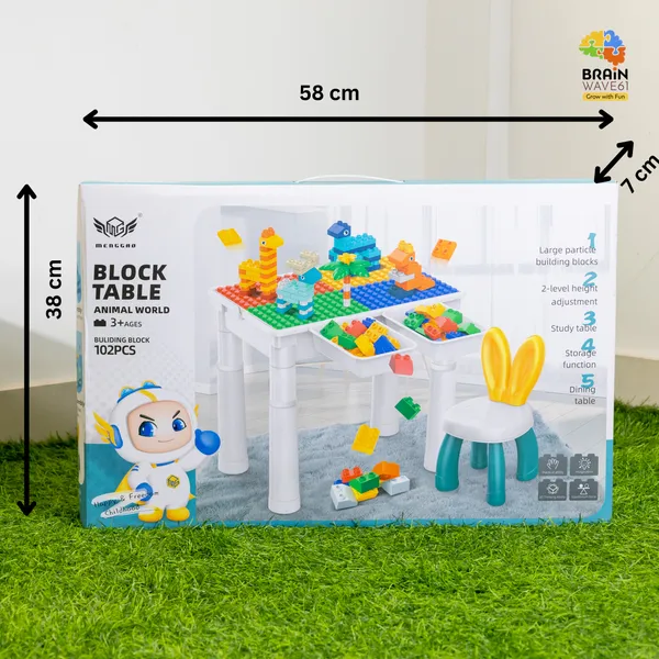 Animal_World_Block_Table_102Pcs_Blocks_With_Chair
