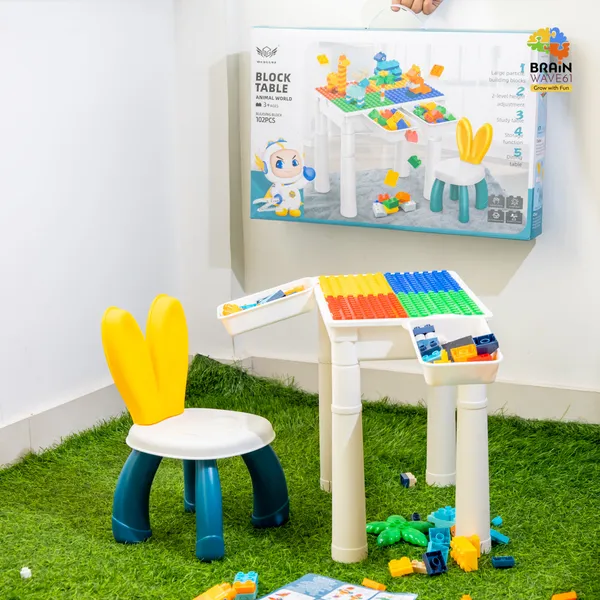 Animal_World_Block_Table_102Pcs_Blocks_With_Chair