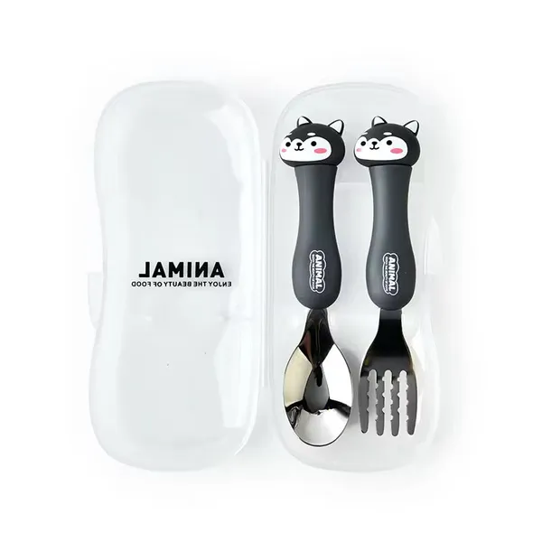 Baby_Self_Feeding_Spoon_&_Fork_With_Case_Stainless_Steel_Cutlery_Cute_Fork_Spoon_2_Pcs_Set_For_Child_Baby_Home_School_Use