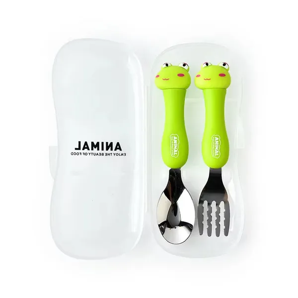 Baby_Self_Feeding_Spoon_&_Fork_With_Case_Stainless_Steel_Cutlery_Cute_Fork_Spoon_2_Pcs_Set_For_Child_Baby_Home_School_Use