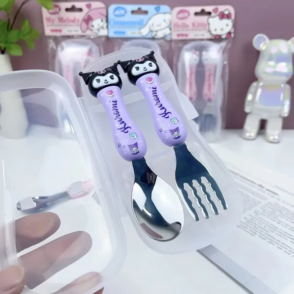 Baby_Self_Feeding_Spoon_&_Fork_With_Case_Stainless_Steel_Cutlery_Cute_Fork_Spoon_2_Pcs_Set_For_Child_Baby_Home_School_Use