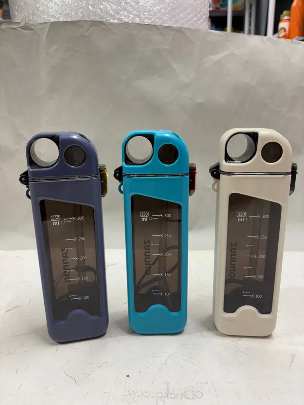 Flat_Square_Fashion_Plastic_Portable_Sports_Sipper_Water_Bottle_350Ml