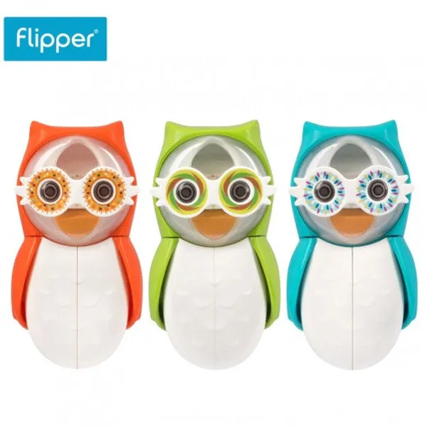 Flipper_Owl_Smarty_Toothbrush_Holder+Timer,_Blue,_Flr-Owl-Sty