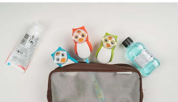 Flipper_Owl_Smarty_Toothbrush_Holder+Timer,_Blue,_Flr-Owl-Sty