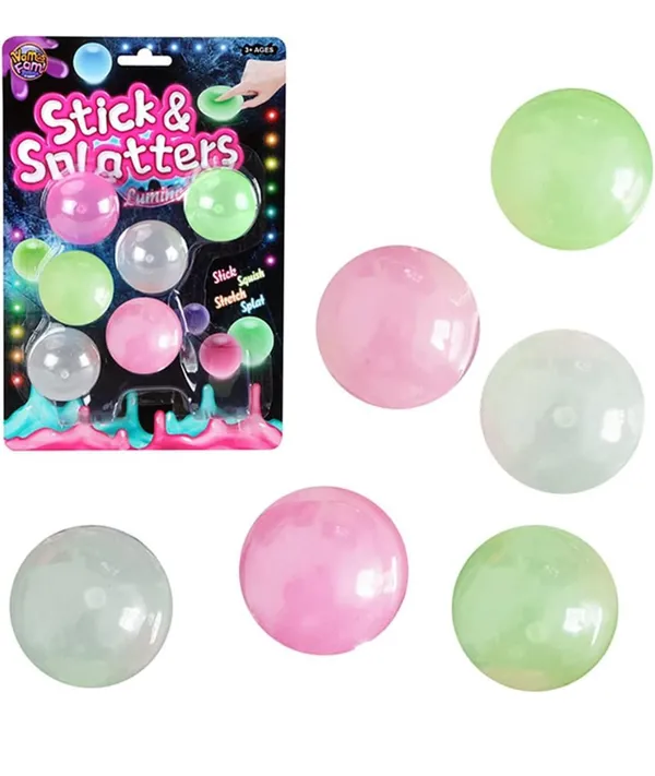 Glow_Wall_Ball_Sticky_6Pcs_Grow_In_The_Dark_Round_Luminous_Fluorescent_Washable_Stress_Relief_Ball_Toy_Washable
