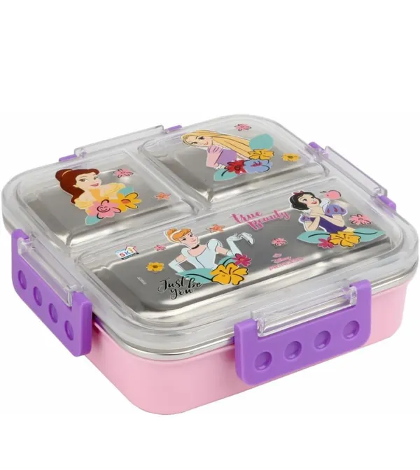 Disney_Print_Insulated_Lunch_Box_With_3_Compartments,_Stainless_Steel_Interior_&_Embossed_Printed_Lid_|_Leak-Proof_Design_|_600_Ml