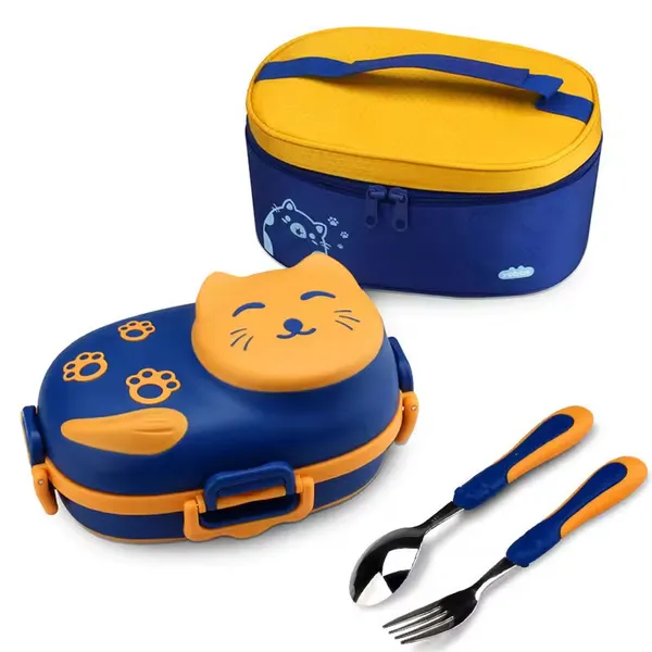 Little_Cat_3_Compartment_Stainless_Lunch_Box_With_Cutlery_And_Lunch_Bag