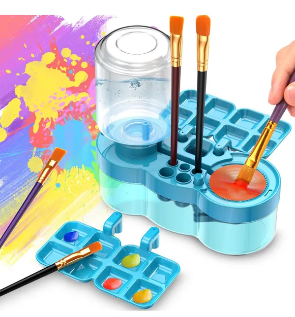 Paint_Brush_Cleaner_With_Paint_Tray,_Upgraded_6-In-1_Painting_Supplies_With_Drain_And_Brush_Holder,_Water_Circulation_Paint_Brush_Cleaner_Tool_For_Acrylic,_Watercolor,_Water-Based_Paints