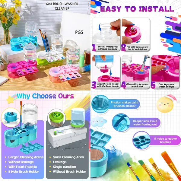 Paint_Brush_Cleaner_With_Paint_Tray,_Upgraded_6-In-1_Painting_Supplies_With_Drain_And_Brush_Holder,_Water_Circulation_Paint_Brush_Cleaner_Tool_For_Acrylic,_Watercolor,_Water-Based_Paints