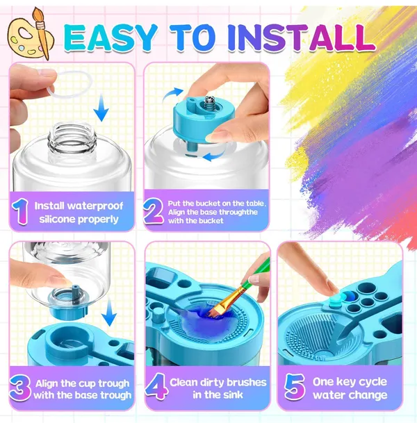 Paint_Brush_Cleaner_With_Paint_Tray,_Upgraded_6-In-1_Painting_Supplies_With_Drain_And_Brush_Holder,_Water_Circulation_Paint_Brush_Cleaner_Tool_For_Acrylic,_Watercolor,_Water-Based_Paints