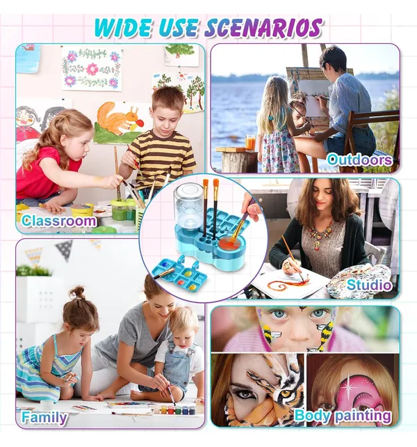 Paint_Brush_Cleaner_With_Paint_Tray,_Upgraded_6-In-1_Painting_Supplies_With_Drain_And_Brush_Holder,_Water_Circulation_Paint_Brush_Cleaner_Tool_For_Acrylic,_Watercolor,_Water-Based_Paints