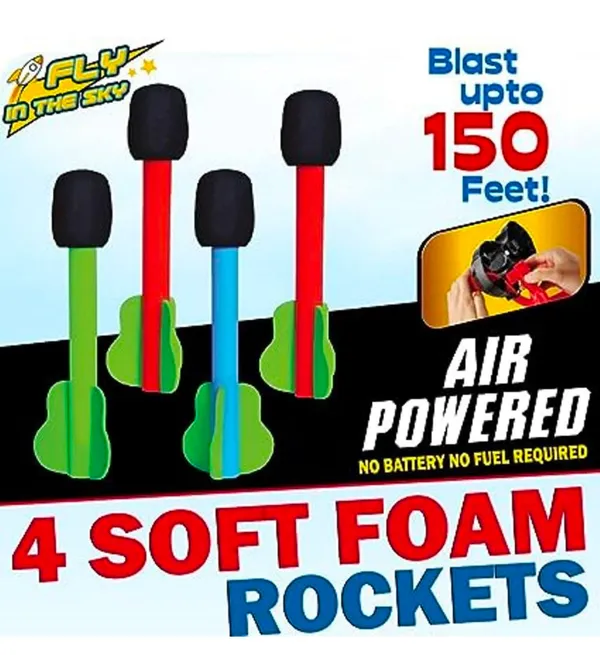 Multi_Sky_Rocket_Toys_For_Kids_,_4_Foam_Tipped_Rockets_,_Dual_Shot_Stomp_Launcher_Outdoor_Toy_Set