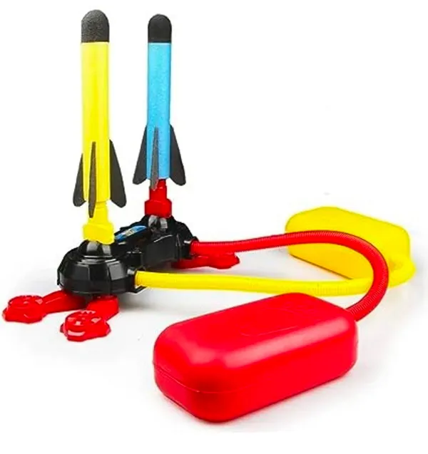 Multi_Sky_Rocket_Toys_For_Kids_,_4_Foam_Tipped_Rockets_,_Dual_Shot_Stomp_Launcher_Outdoor_Toy_Set