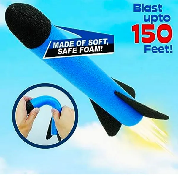 Multi_Sky_Rocket_Toys_For_Kids_,_4_Foam_Tipped_Rockets_,_Dual_Shot_Stomp_Launcher_Outdoor_Toy_Set