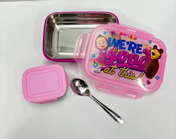Snaplock_Steel_Lunch_Box_With_Container_500Ml_+_100Ml
