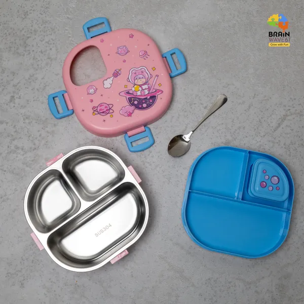 Space_3_Grid_Stainless_Steel_Lunch_Box