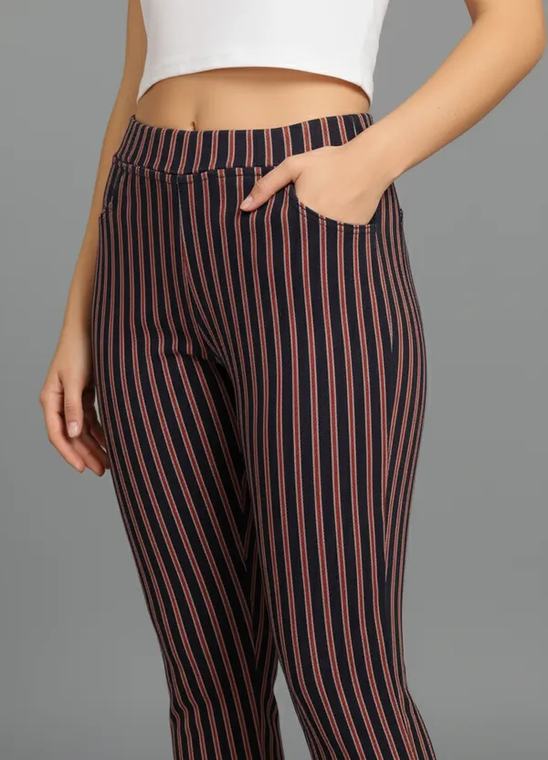 Denim_Color_Stripe_Pant_Women_Multi-Stripe_Slim_Fit_Bottoms