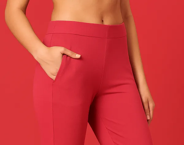 Women_Straight_Pants_With_Side_Slit_And_Zipper_Pocket_Multiple_Colors