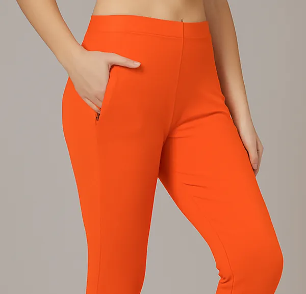 Women_Straight_Pants_With_Side_Slit_And_Zipper_Pocket_Multiple_Colors