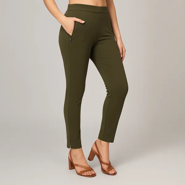 Women_Straight_Pants_With_Side_Slit_And_Zipper_Pocket_Multiple_Colors