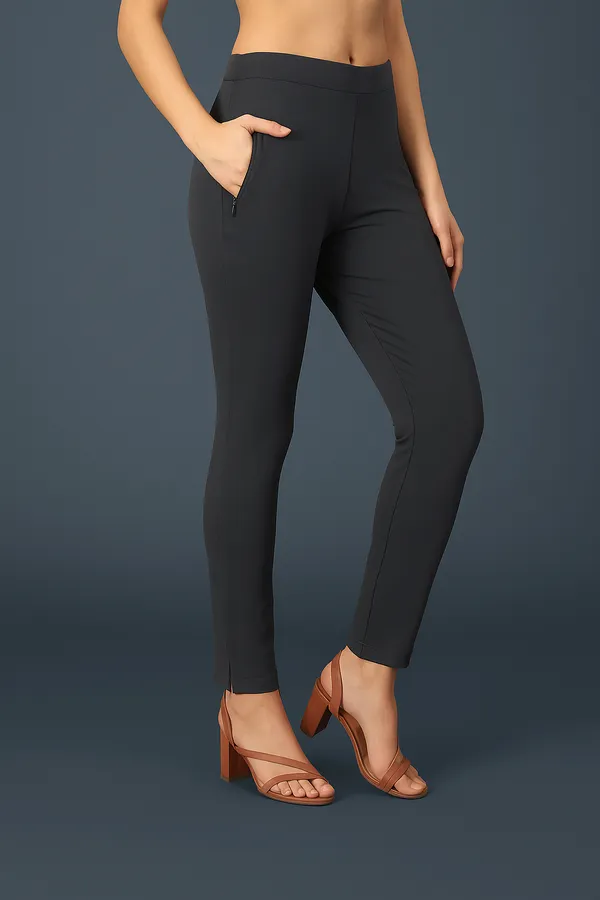 Women_Straight_Pants_With_Side_Slit_And_Zipper_Pocket_Multiple_Colors