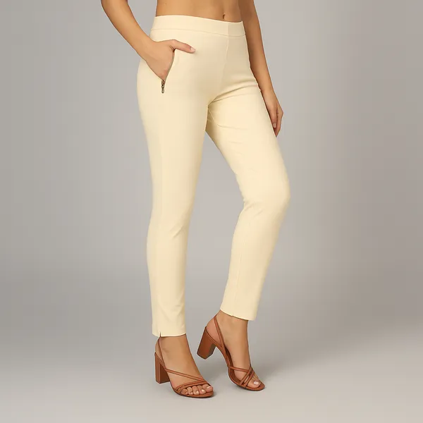 Women_Straight_Pants_With_Side_Slit_And_Zipper_Pocket_Multiple_Colors