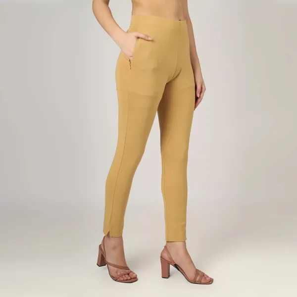 Women_Straight_Pants_With_Side_Slit_And_Zipper_Pocket_Multiple_Colors