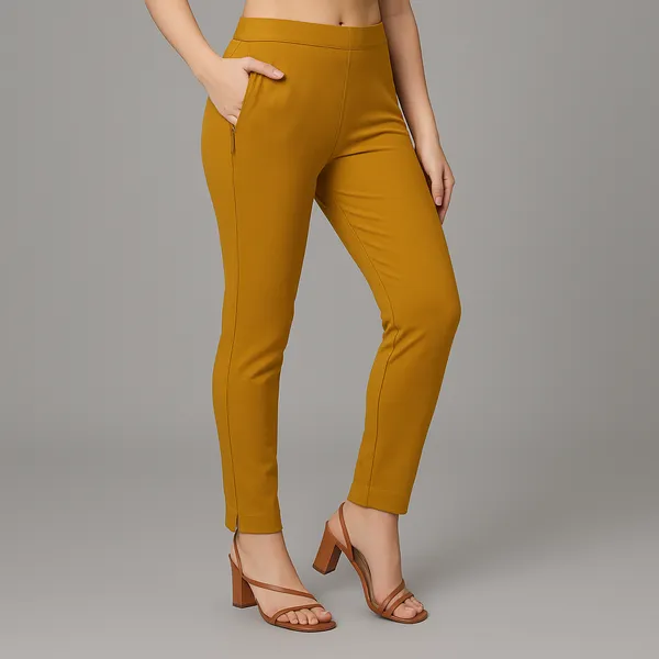 Women_Straight_Pants_With_Side_Slit_And_Zipper_Pocket_Multiple_Colors