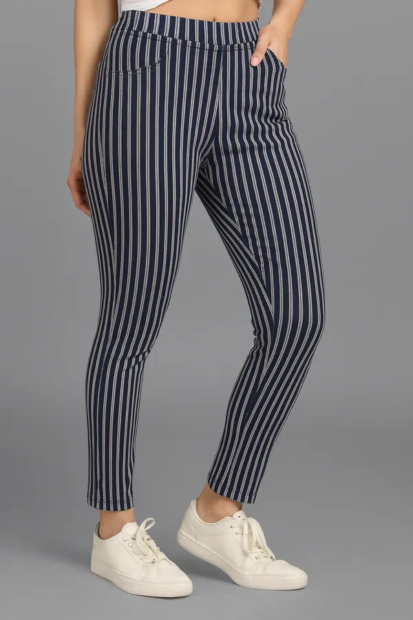 Denim_Color_Stripe_Pant_Women_Multi-Stripe_Slim_Fit_Bottoms