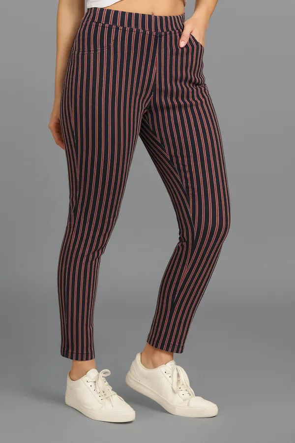 Denim_Color_Stripe_Pant_Women_Multi-Stripe_Slim_Fit_Bottoms