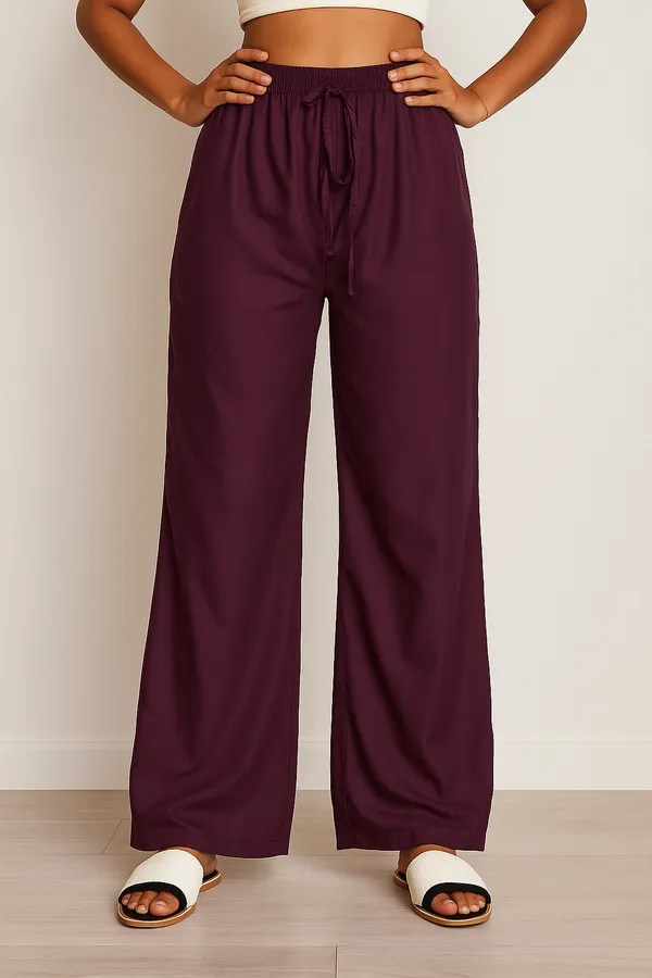 Women'S_Solid_Palazzo_Pants_24_Gm_Lightweight_Wide-Leg_Trousers_With_Drawstring_Waist
