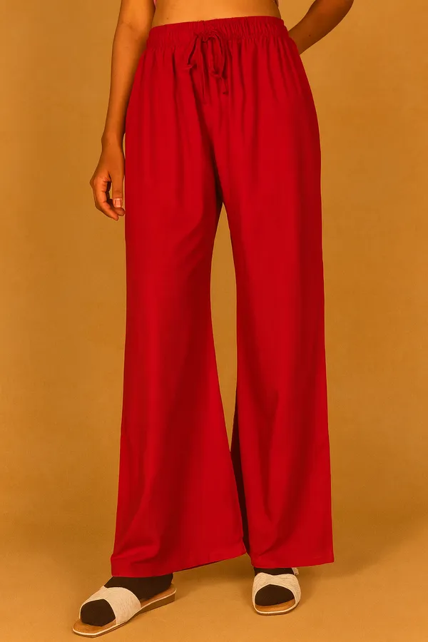 Women'S_Solid_Palazzo_Pants_24_Gm_Lightweight_Wide-Leg_Trousers_With_Drawstring_Waist