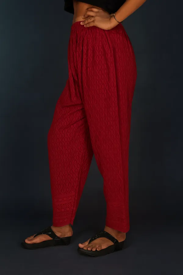Makai_Pants_Women_14_Gm_Embroidered_Elastic_Pants_|_Chikankari_Pants
