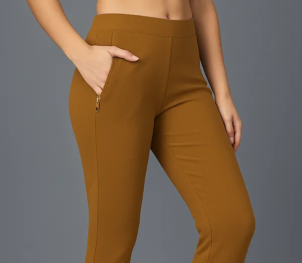 Women_Straight_Pants_With_Side_Slit_And_Zipper_Pocket_Multiple_Colors