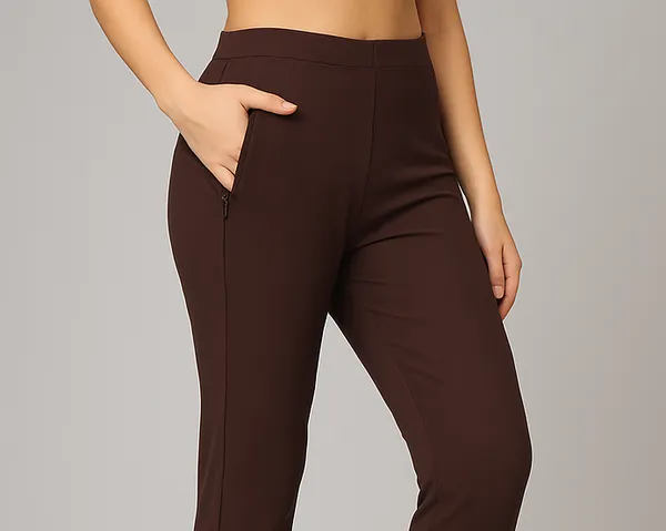 Women_Straight_Pants_With_Side_Slit_And_Zipper_Pocket_Multiple_Colors