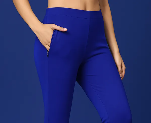 Women_Straight_Pants_With_Side_Slit_And_Zipper_Pocket_Multiple_Colors
