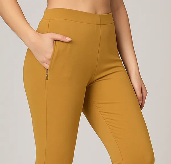 Women_Straight_Pants_With_Side_Slit_And_Zipper_Pocket_Multiple_Colors