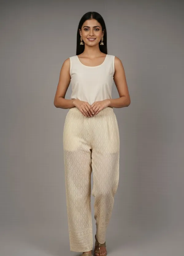Makai_Pants_Women_14_Gm_Embroidered_Elastic_Pants_|_Chikankari_Pants