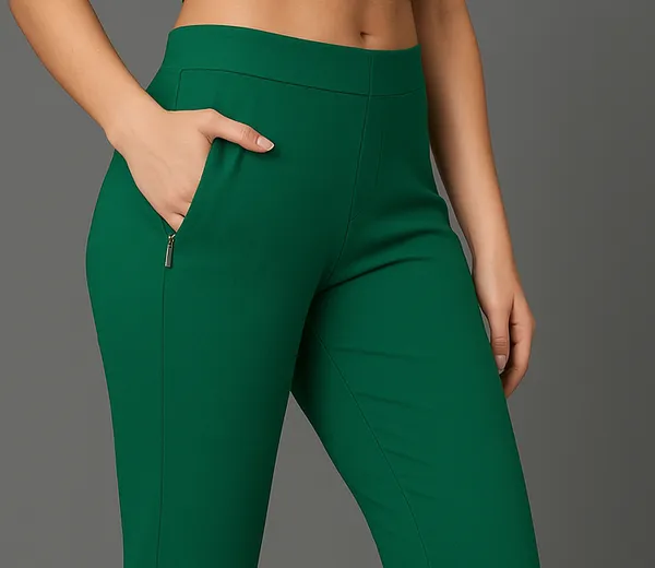Women_Straight_Pants_With_Side_Slit_And_Zipper_Pocket_Multiple_Colors