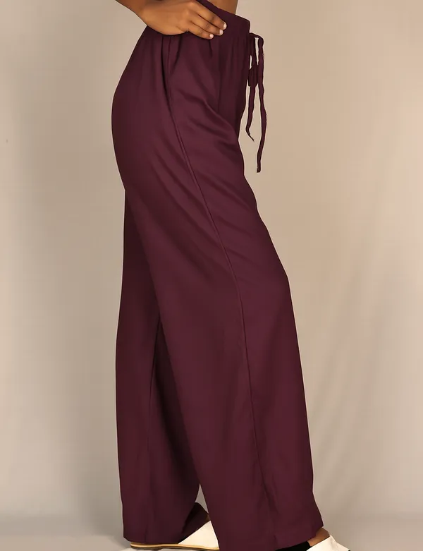 Women'S_Solid_Palazzo_Pants_24_Gm_Lightweight_Wide-Leg_Trousers_With_Drawstring_Waist