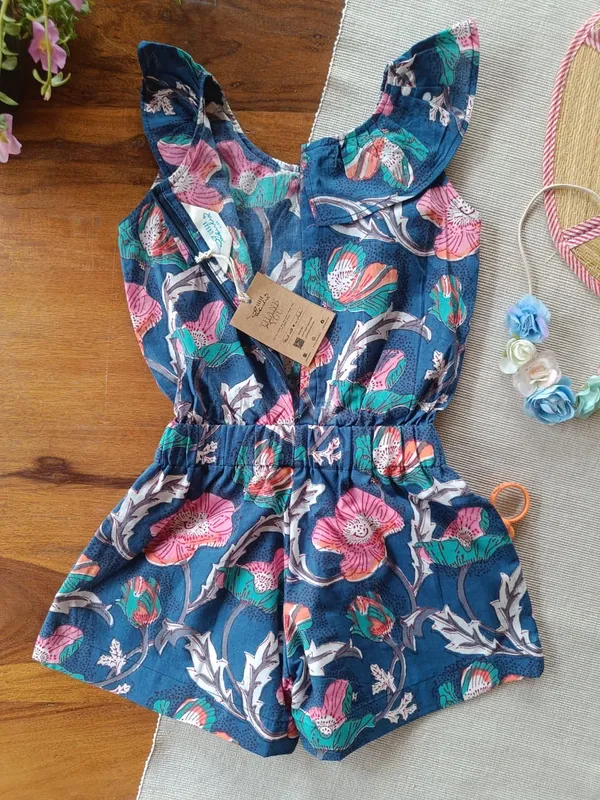 Blue_floral_garden_playsuit_for_girls
