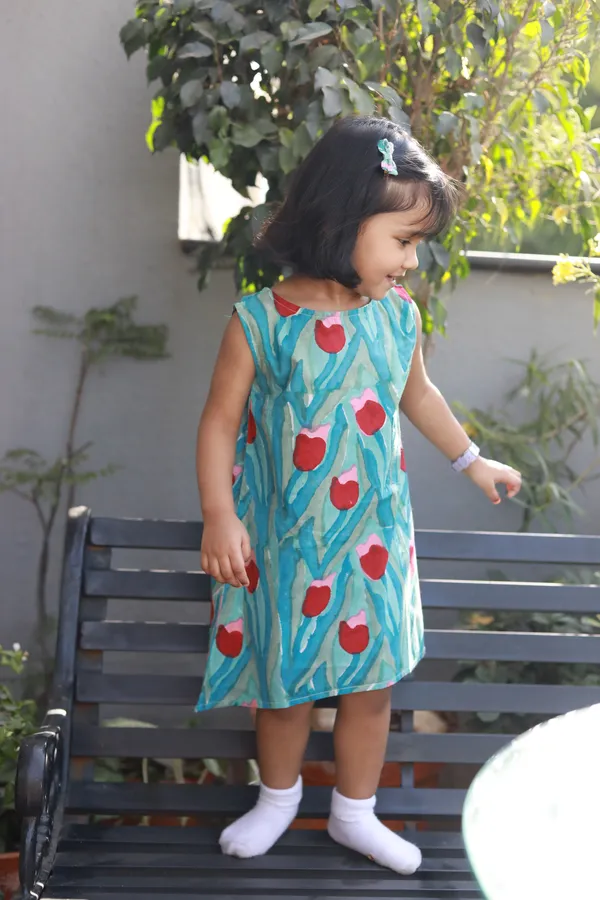 Tulip_Trails_A-Line_Dress-Top_For_Girls