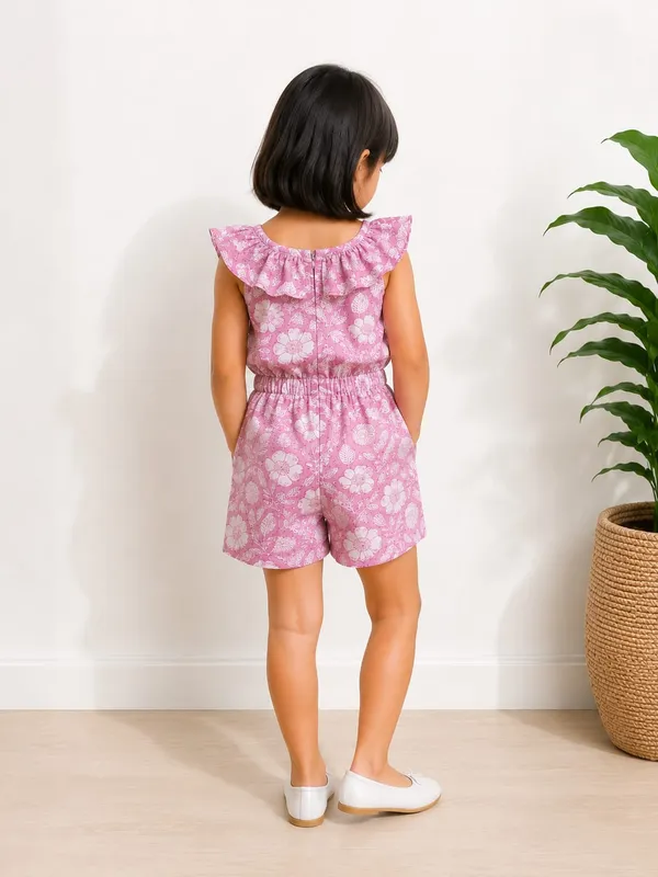 Pink_posy_playsuit_for_girls