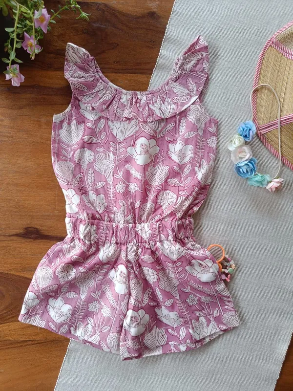 Pink_posy_playsuit_for_girls