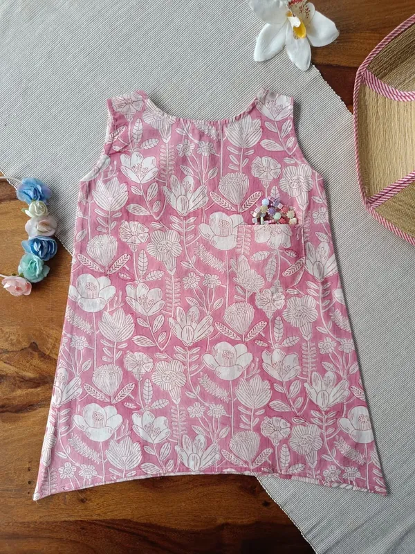 Pink_Posy_A-Line_Dress_Top_For_Girls